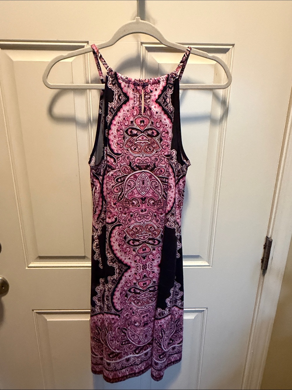 INC International Concepts Black Maxi Dress with Pink Paisley Print - Picture 3 of 3